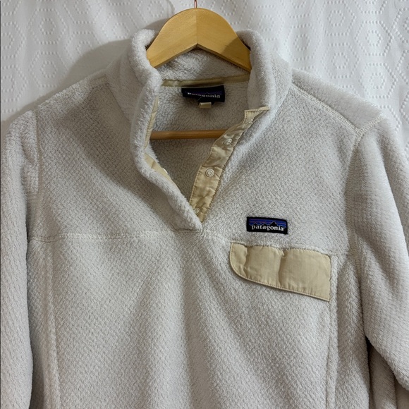 Patagonia Re-Tool T-Snap Fleece Pullover Thermal Women's large off white - Picture 3 of 8